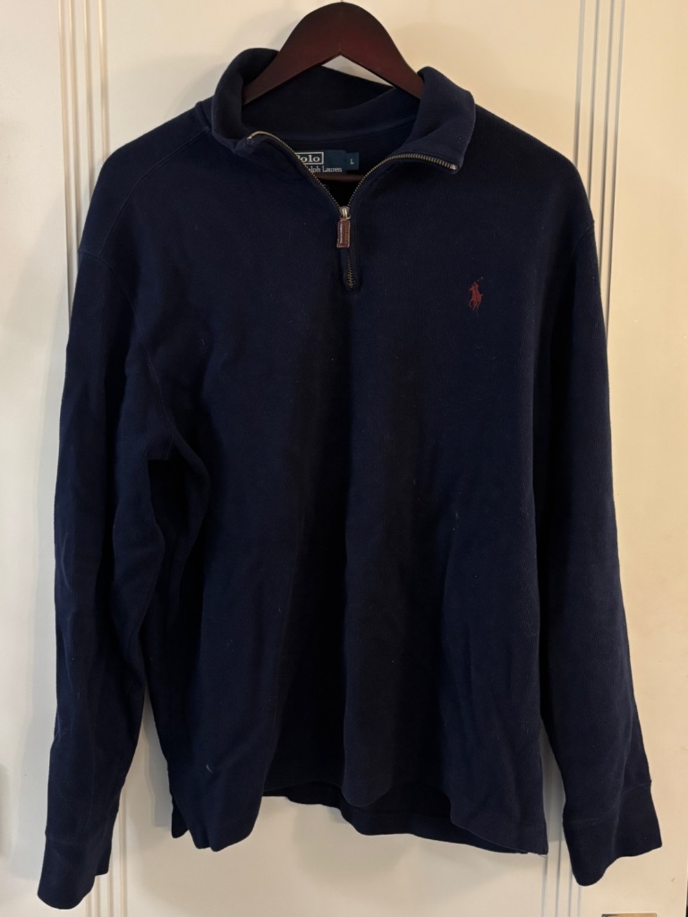 Polo Ralph Lauren Navy quarter Zip Cotton Pullover
